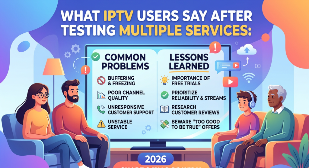 IPTV users comparing multiple IPTV services